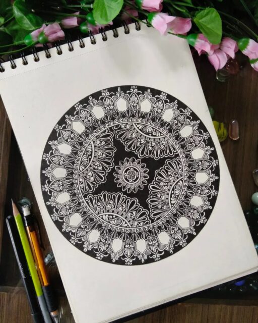 🖤✨ Layers of Calm ✨🖤
This stunning mandala by @magicalmandalas_official draws you into a world of flow and precision. The deep contrast and balanced petals create a peaceful rhythm — each layer unfolding like a quiet meditation. 🌿
Here are 5 creative takeaways from this artwork:
1️⃣ Depth in Contrast — Bold black fills highlight the delicate white strokes.
2️⃣ Perfect Symmetry — Every curve aligns with mindful precision.
3️⃣ Intricate Detailing — Tiny shapes build harmony within complexity.
4️⃣ Flow in Form — Circular motion keeps the eye gently moving inward.
5️⃣ Peaceful Presence — A reminder that patience creates beauty. 🖊️
Art by: @magicalmandalas_official 🎨
#MandalaArt #BlackAndWhiteArt #MindfulDrawing #ZenArt #CreativeBalance #DoodleArtClub #ArtForRelaxation #LineArtDesign #InspiringArtists #PatternArt #CalmingArt