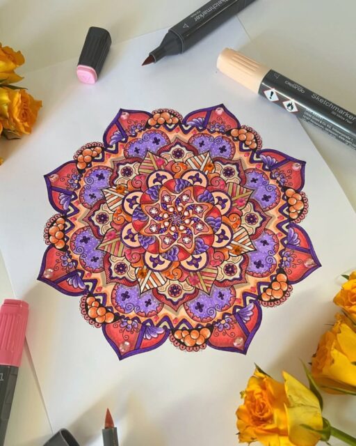 💜✨ Blooming in Color & Calm ✨💜
This radiant mandala by @mandalasss01 bursts with warmth and energy — a perfect dance between structure and flow. Each layer glows with vibrant hues, capturing the essence of balance through creativity and joy. 🌸
Here are 5 creative takeaways from this artwork:
1️⃣ Bold Harmony — Orange and purple blend in stunning contrast.
2️⃣ Layered Depth — Each ring adds movement and story.
3️⃣ Fine Details — Tiny patterns bring focus and calm.
4️⃣ Energetic Flow — Colors guide the eye in peaceful rhythm.
5️⃣ Joyful Expression — A reminder that creativity blooms in color. 💛
Art by: @mandalasss01 🎨
#MandalaArt #ColorfulMandala #CreativeCalm #ArtForRelaxation #MindfulDrawing #DoodleArtClub #InspiringArtists #PatternDesign #CreativeBalance #ArtInspiration