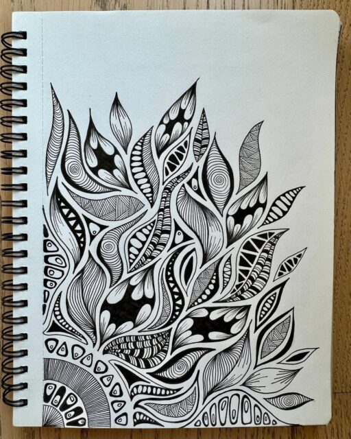 🖤🌿 Organic lines, peaceful flow 🌿🖤

This stunning black-and-white piece by @doodles_and_tangles feels like leaves gently growing across the page. The flowing shapes, layered patterns, and fine line work create a beautiful sense of movement while still feeling calm and balanced. It’s the kind of artwork you can slowly explore, detail by detail. ✨

Why this artwork stands out:

1️⃣ Fluid leaf forms — each shape feels natural and alive
2️⃣ Rich pattern variety — stripes, dots, curves, and fills keep it engaging
3️⃣ Strong contrast — bold blacks against white add depth and clarity
4️⃣ Organic composition — free-flowing yet thoughtfully connected
5️⃣ Perfect for mindful viewing — relaxing, slow, and soothing to look at

Art by: @doodles_and_tangles 💛

#DoodleArt #InkDrawing #PatternArt #BotanicalDoodles #MindfulDrawing #BlackAndWhiteArt #CreativeCalm #SketchbookArt #Zendoodle #ArtInspiration