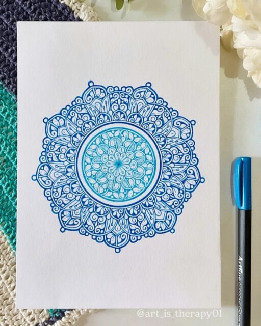 🌸💙 A Mandala of Calm & Intricate Details 💙🌸

This beautiful artwork by @art_is_therapy01 showcases a mesmerizing mandala filled with delicate floral shapes, flowing paisley patterns, and intricate linework. The carefully repeated details create a strong sense of symmetry, while the soft blue tones give the entire piece a peaceful and soothing feeling. ✨

The combination of fine patterns, layered petals, and circular elements makes this artwork feel both meditative and beautifully balanced — a perfect example of how detailed drawing can turn into a calming creative experience.

Why this artwork stands out:

1️⃣ Intricate mandala design — layers of patterns create a captivating circular composition
2️⃣ Detailed linework — every petal, curve, and decorative element adds character
3️⃣ Beautiful blue palette — the blue ink creates a calm and harmonious atmosphere
4️⃣ Strong symmetry — repeated elements give the artwork a wonderfully balanced feel
5️⃣ Mindful creativity — the detailed patterns create a peaceful, meditative quality

Art by: @art_is_therapy01 🤍

#MandalaArt #MandalaDrawing #DoodleArt #PatternArt #LineArt #InkDrawing #MindfulArt #MeditativeArt #HandDrawnArt #IntricateArt #CreativePatterns #CircularArt #ArtInspiration #DoodleInspiration #ArtCommunity