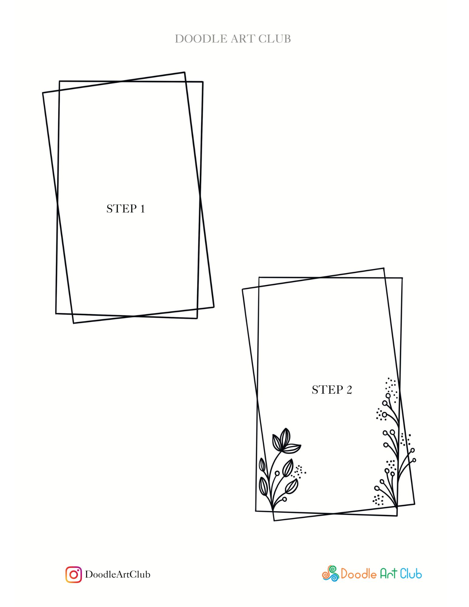 How to Create a Floral Frame: Step-by-Step Doodle Tutorial – Doodle Art ...