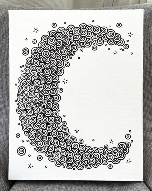 🌙✨ A Moon Made of Moments ✨🌙

This stunning piece by @liefsperla transforms simple circular patterns into a beautifully flowing crescent moon. Each tiny ring adds to the whole, creating depth, texture, and a sense of gentle movement — like the moon quietly glowing in a patterned night sky. 🖊️

Why this artwork stands out:

1️⃣ Circular repetition — hypnotic and soothing rhythm
2️⃣ Crescent composition — soft, flowing silhouette
3️⃣ Layered line work — builds depth and dimension
4️⃣ Minimal monochrome style — clean and timeless look
5️⃣ Calm celestial feel — peaceful and meditative energy

Art by: @liefsperla 🤍

#MoonArt #ZentangleInspired #PatternArt #InkDrawing #MindfulArt #LineArt #DoodleInspiration #CreativeCalm #SlowArt