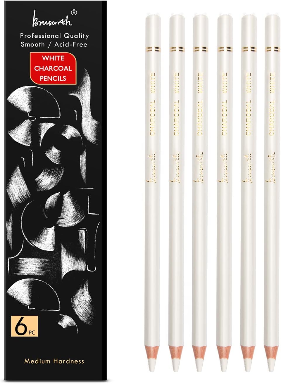 Brusarth white charcoal pencils
