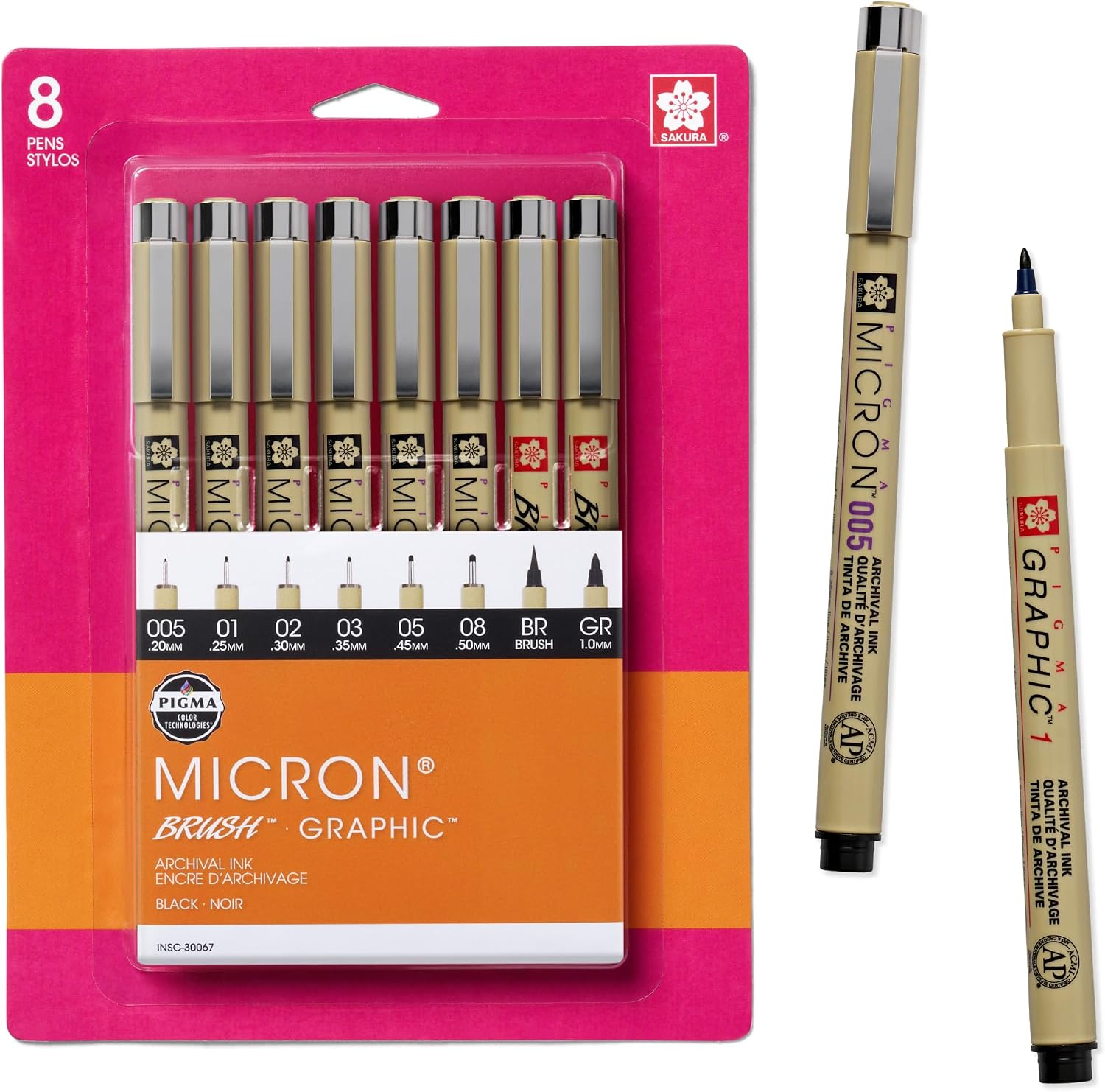 Sakura Pigma Micron fineliner pens
